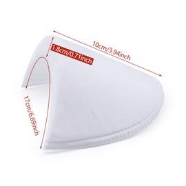 Jamsinmu 4 Pairs Shoulder Pads Foam Practical Push Up Pads for Sewing Blazers Jackets Suit Coats Jackets Dress Clothing Sewing Accessories White Large