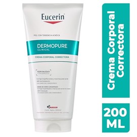 EUCERIN DermoPure Triple Effect Crema Corporal (200ml) Anti-Imperfecciones, Anti-Manchas, Anti-Brillo, Calma e hidrata, ideal para piel grasa o con im