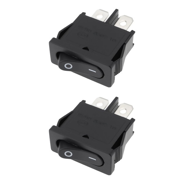 Micro Traders 2pcs 2Pin Slim Rocker Switch 6A 250V 2