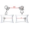 HUMAN TOUCH, Love Whispers Romantic His & Hers Pillow Cases.