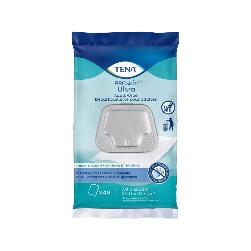 Tena ProSkin 테나 프로스킨 울트라 바디 물티슈 48개들이(1팩) 화이트 TENA
