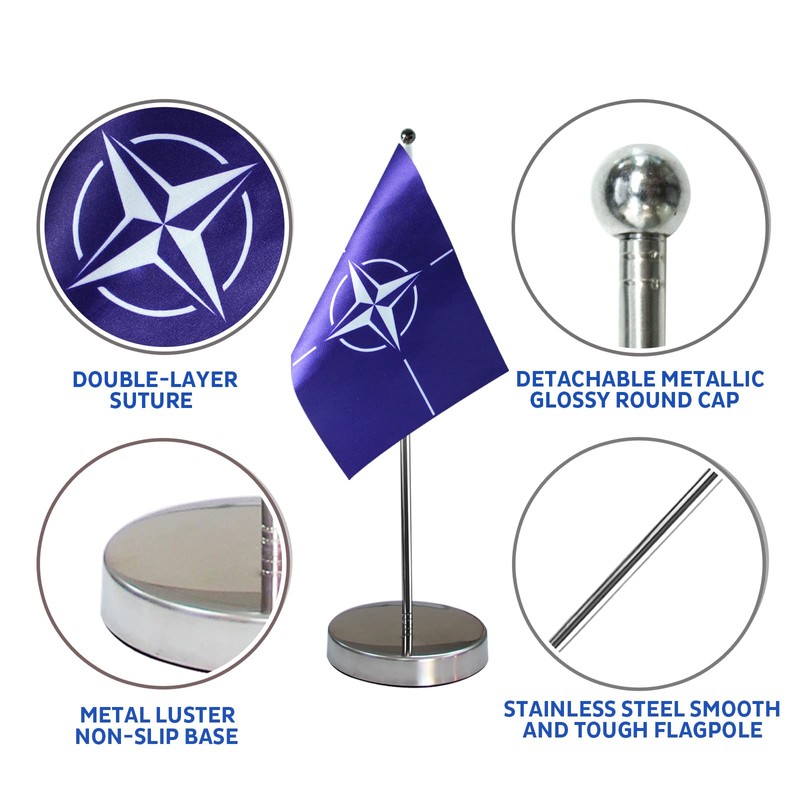 NATO Table Flag 9" x 6" North Atlantic Treaty Organization