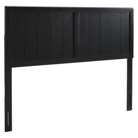 Pemberly Row King Modern Rubberwood and MDF Headboard in Black