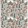 Stesha Party Rustic Winter Holiday Wrapping Paper - Folded Flat