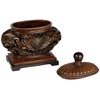 Weldona 9" High Vine and Leaf Wood Finish Jar with