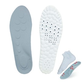 Memory Foam Insoles, Comfortable Insole, Support Insole for Osteoarthritis, Orthrosis, Orthrosis, Orthopaedic Insoles for Men, 40-46 (Grey)