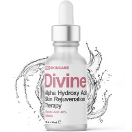 Divine Derriere Glycolic Acid Chemical Face Peel Kit Medical Grade 100% Pure Acne Scars Wrinkles