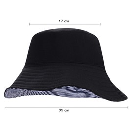 Unisex Summer Bucket Hat Wide Brim Sun Hat UPF 50+ Fisherman Hat Sun UV Protection Hat Reversible Cotton Bucket Sun Hat Foldable Double-Side Outdoor Cap for Men Women Hiking Camping Travel Fishing
