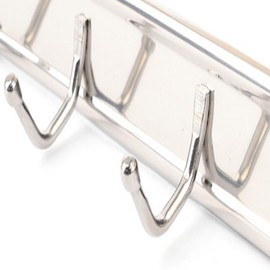 Steel material multi-purpose 6-hole fixed hook Bathroom organization hanging accessories Steel accessories Storage accessories Kitchen organization Daily miscellaneous goods Living convenience Organization 2ea