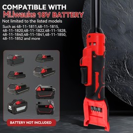 Aepiraza 3/8" Extended Cordless Ratchet Wrench, 80 N.m 320 RPM Electric Ratchet Wrench Set with 8 Sockets, 1/4" Adapter & 3" Extension Bar(Tool Only) (Fit for Mi1wa-kee)
