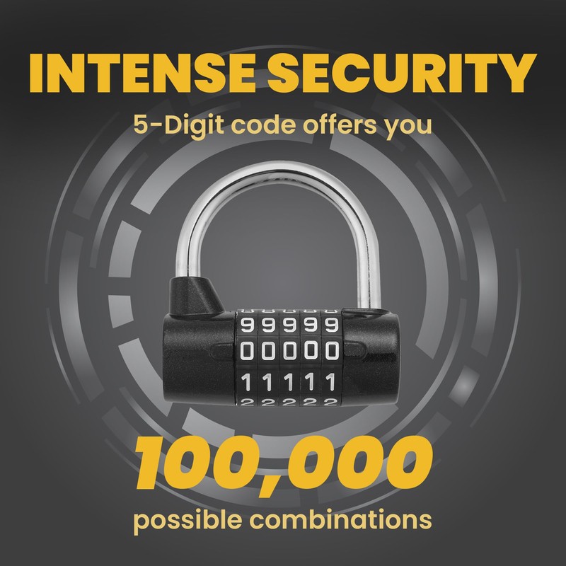 JJ PRIME -2 Sets Number Combination Padlock Heavy Duty Padlock
