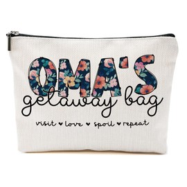 Gifts for Grandma, Oma Gifts Grandma Gifts Flower Makeup Bag, Grandma Birthday Gifts Cosmetic Bag, Gifts Ideas for Grandma Women Gigi Nana, Christmas Mothers Day Grandmothers Day Gifts Toiletry Bag