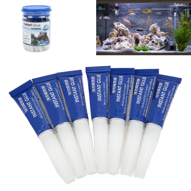 25Pcs Aquarium Landscaping Plant Glue Instant Glue Aquarium Fish Tank