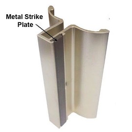 Gordon Glass Co. 4" Frameless Shower Door Handle with Metal Strike Plate - Brushed Nickel Finish