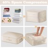 2PCS Ultra Space Saving Self Compression Organizer Bags, Beige Saver