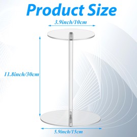 LOYORTY 6PCS Acrylic Hat Stand Holder 12 Inch Wig Display Rack Clear Hat Stands for Display for Tabletop Display Watch Jewelry