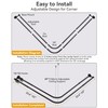 Crkmire Double L Shaped Shower Curtain Rod, [23.6"-53"] x [23.6"-53"]