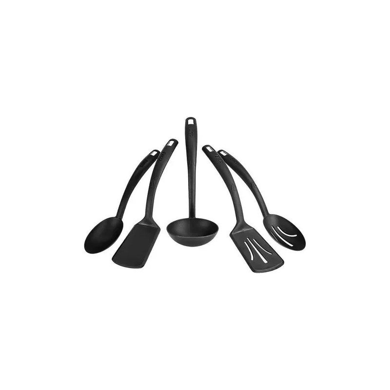 Set De Utensilios 5 Pz Nylon Negro Ekco 46323