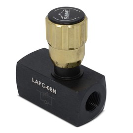 Hydraulic in-Line Adjustable Variable Flow Control Valve w/Free Rev Flow, 1/2” NPT