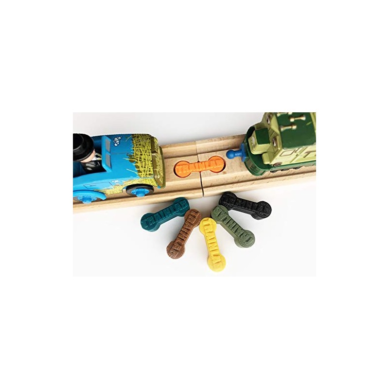 TrainLab Dog Bone Train Track Adapter Connectors (6pcs) (Camo-Hunter)