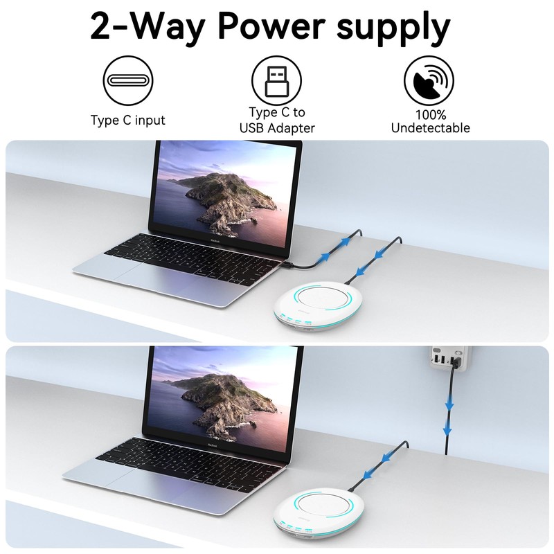 Giecy Mouse Jiggler with Timer Breathing Light, Undetectable Driver-Free Mover