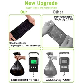 SEEBRIDER - 54 bolsas de baño portátiles biodegradables, bolsas de inodoro portátiles de 8 galones engrosadas, bolsas de inodoro para cubeta de 5 galones, bolsas compostables para adultos, viajes al aire última intervensión