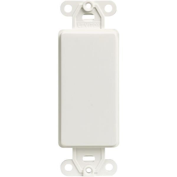5 Pk Leviton Decora QuickPort White Blank Wallplate Insert 012-80414-00W