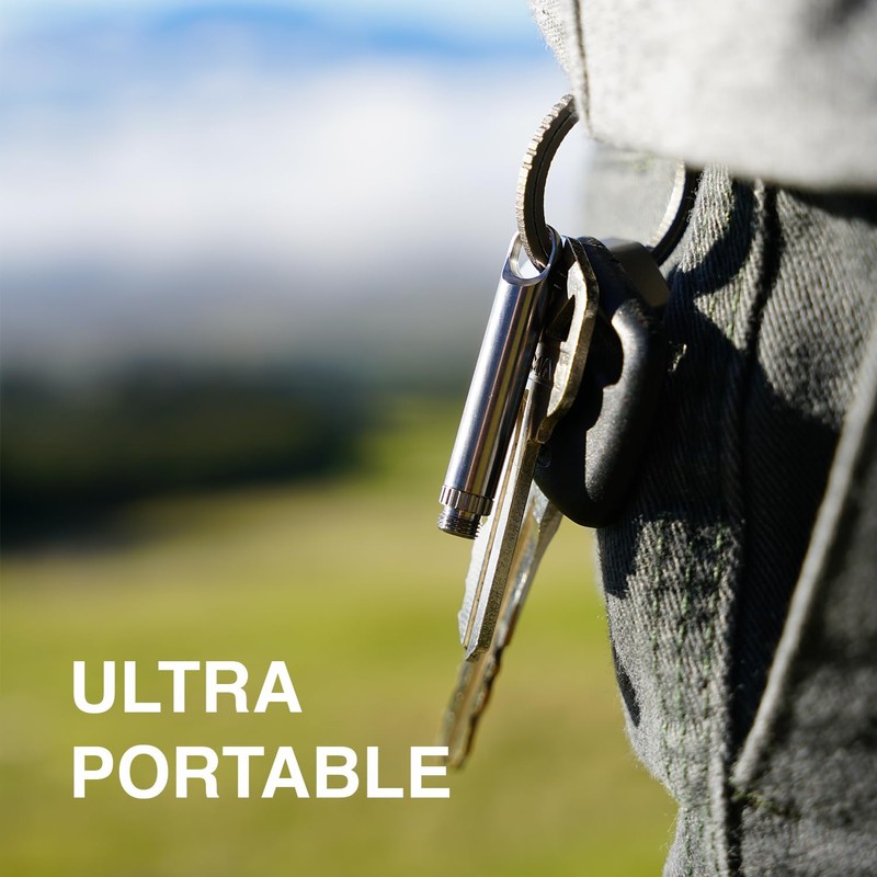 DAILYCARRYCO. TiPick Titanium Toothpick Holder - Portable Metal Travel Toothpick