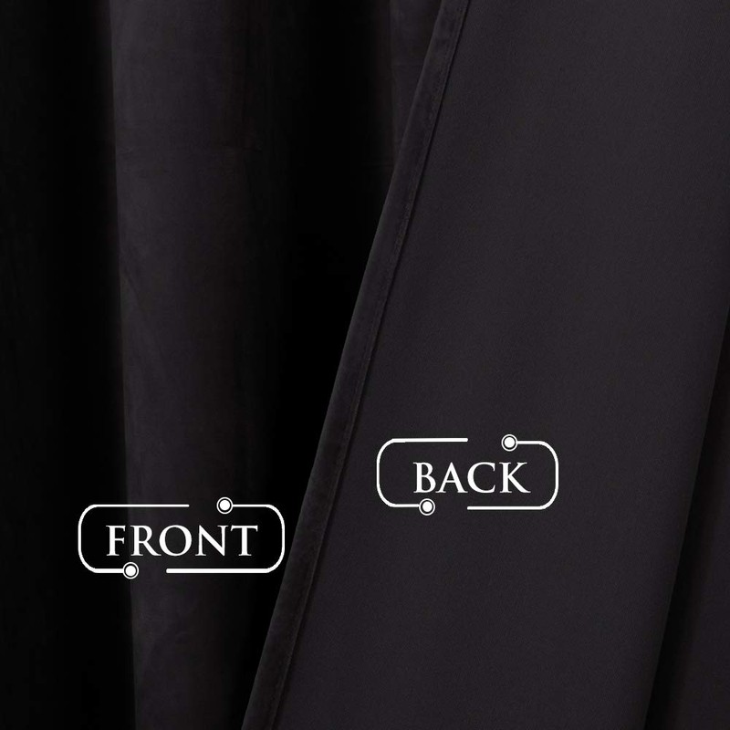 StangH Black Velvet Curtains 120 inches Long - Extra Long