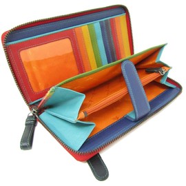 Visconti Spectrum Iris Large Soft Leather Purse RFID Protection Gift Boxed SP33 (Red Multi)