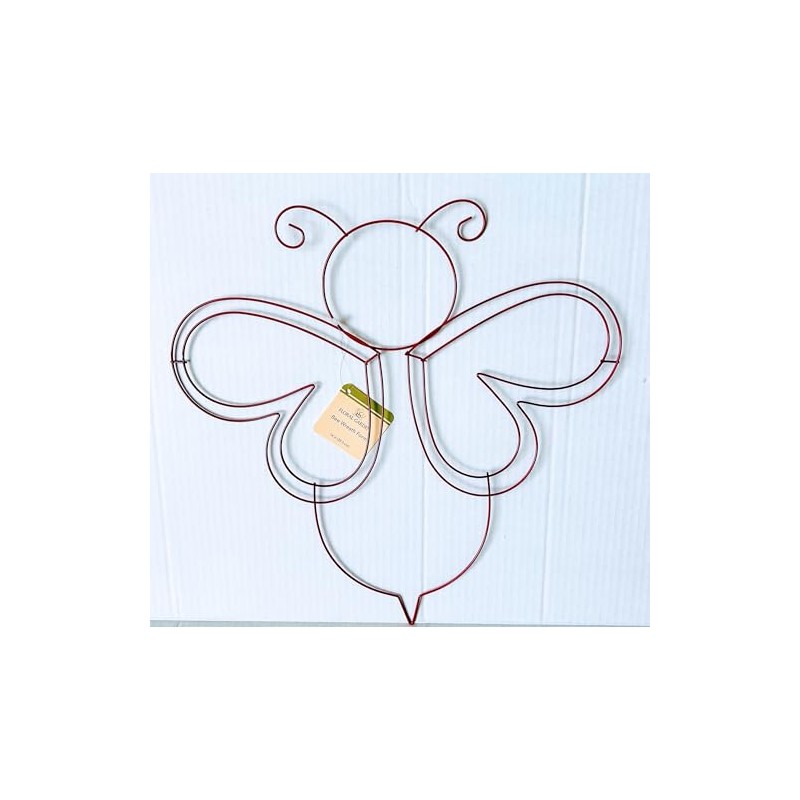 JF- Metal Bumble Bee Wire Wreath Form, 14" (Set of