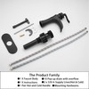 Waterfall Bathroom Faucet GGStudy Black Single Handle One Hole Farmhouse
