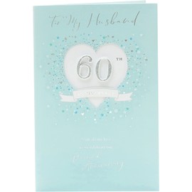 Husband 60th Anniversary Card - Diamond Anniversary Card Husband - Husband Anniversary Card - 60th Anniversary Card