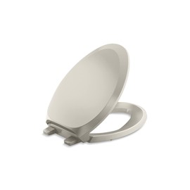 Kohler K4713-RL-G9 French Curve Elongated Closed-Front Toilet Seat with Soft Close and Quick Release Sandbar