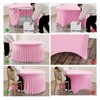 Outpain 6 Pack Spandex Pink Round Tablecloths for 60in Tables,