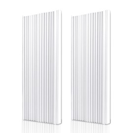 Flehomo Window Air Conditioner Side Panels with Double Layers, Adjustable Insulation AC Side Panel, Window Unit Replacement Screen, Fits Up to 17" x 10", White