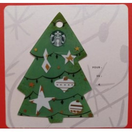STARBUCKS CARD 2017"🇫🇷 FRENCH DECORATED CHRISTMAS TREE 🇫🇷" A BEAUTY~NICE ART