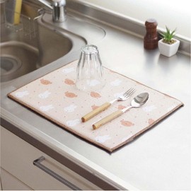 Okato Miffy Miffy Water Absorption Drying Mat, Miffy and Boris, 11.8 x 15.7 inches (30 x 40 cm)