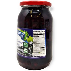 Belveder Blackcurrant Compote, No Preservatives Added, Non-GMO, Gluten Free and Vegan 31.74 Oz Pack of 1