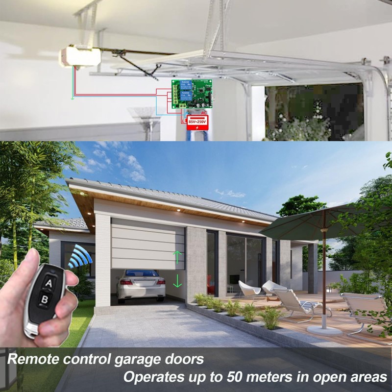 Bkiyougo DC 12V 24V 433mhz Wireless Radio Remote Control Switch