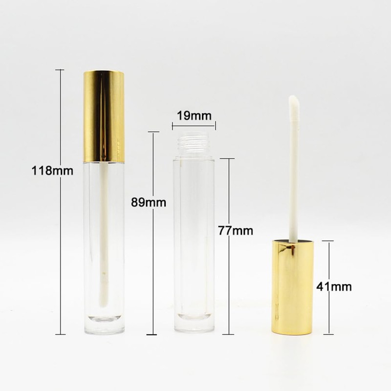 TSUOUKL Pack of 5 10 ml Empty Lip Gloss Tubes,