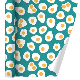 GRAPHICS & MORE Sunny Side Eggs Pattern Gift Wrap Wrapping Paper Rolls