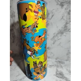 N/A Scooby And Gang 20oz Insulated Stainless Steel Travel Mug Cup Straw Lid