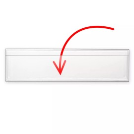 StoreSMART® StoreSMART Removable 1" x 4" Shelf Tag Holders 100Pk Open Long - SPCPSR2432L-10