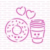 Donut And Coffee Cookie Stencil - Easy-to-Use For Stunning Cookie