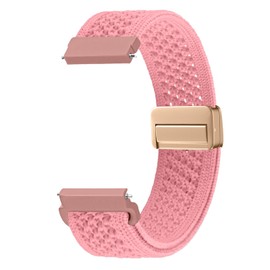 PinnWaa Nylon for Bracelet 18 mm 20 mm 22 mm, Elastic Magnetic with Magnetic Clasp Watch Strap, Adjustable Sports Replacement Strap Bracelets for Men and Women, 18 mm