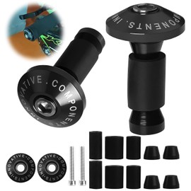 Pack of 2 Motorcycle Handlebar Weights, CNC Handlebar Plug for Diameter 22 mm (7/8 Inch) Handlebars, Universal High-Strength Motorcycle Handlebar Ends in Black, Protection and Decoration for Racing and Off-Road Motorcycles