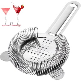 Zhenghebuy Cocktail Strainer,Ice Filters for Drinks,Cocktail Filter,Handle Bar Strainers,Practical and Multifunctional Fine Mesh Strainer for Bar,Kitchen,Home