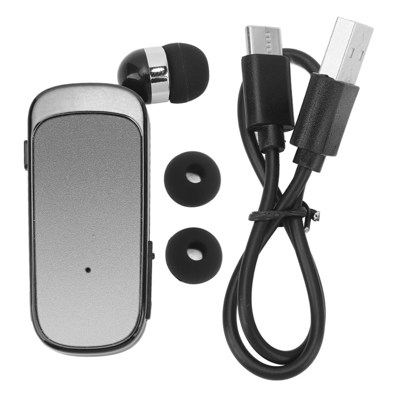 Retractable Wireless Headphones Bluetooth5.2 Earphones Clip On Earpiece Comfortable Headset
