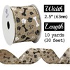 MEEDEE Paw Print Ribbon Wired Dog Ribbon Wire 2.5 inch